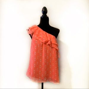 •SOLD• Asymmetrical Coral Shirt